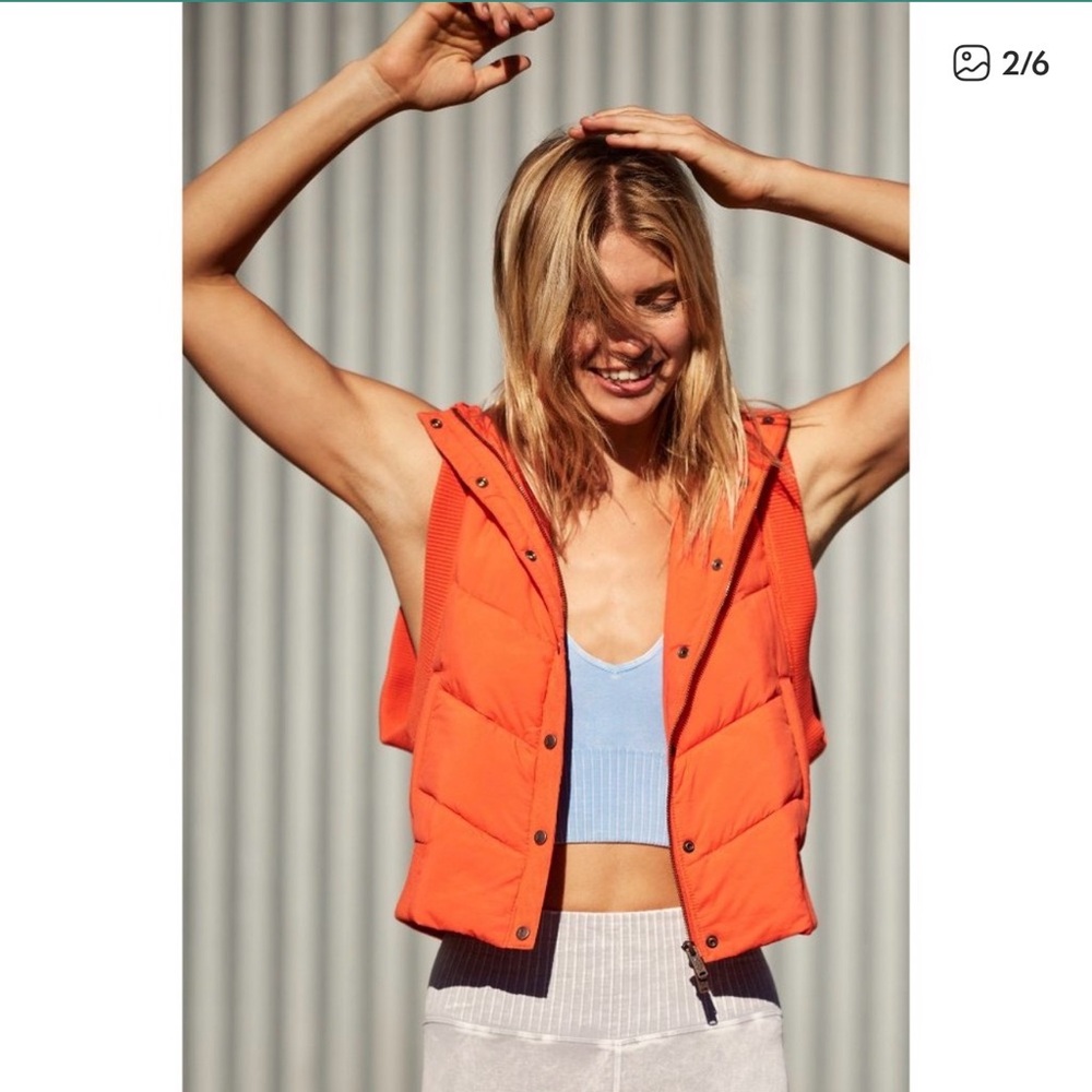 Free People Movement Nature Seeker hooded puffer vest